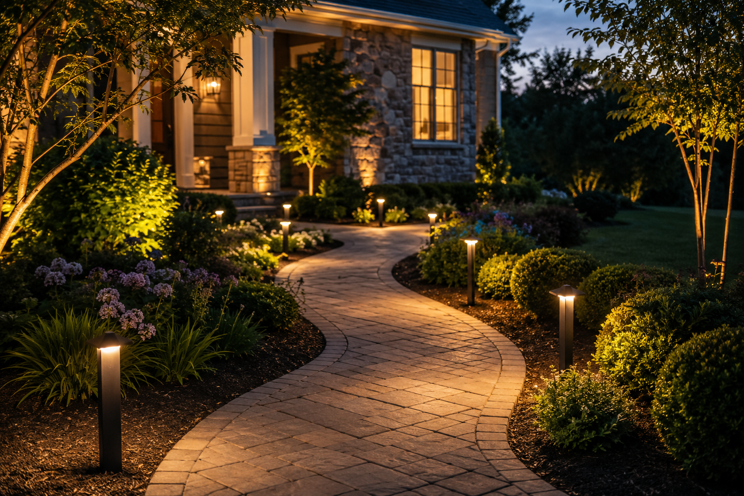 Outdoor lighting installation process